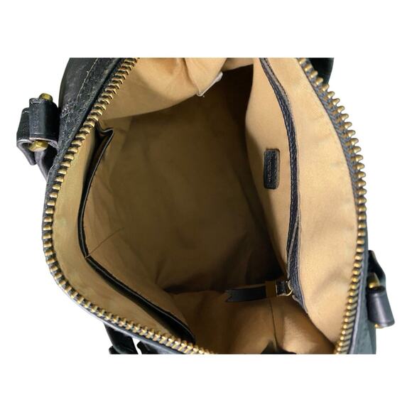 Madewell Leather Handbag Purse Black Top Handle Satchel - Picture 11 of 16